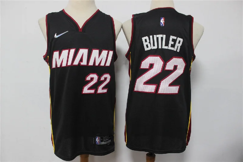 Basketball Jersey For Custom School Gear-Heat 22 Jimmy Butler Black Diamond 75th Anniversary City Edition Swingman Basketball Jersey