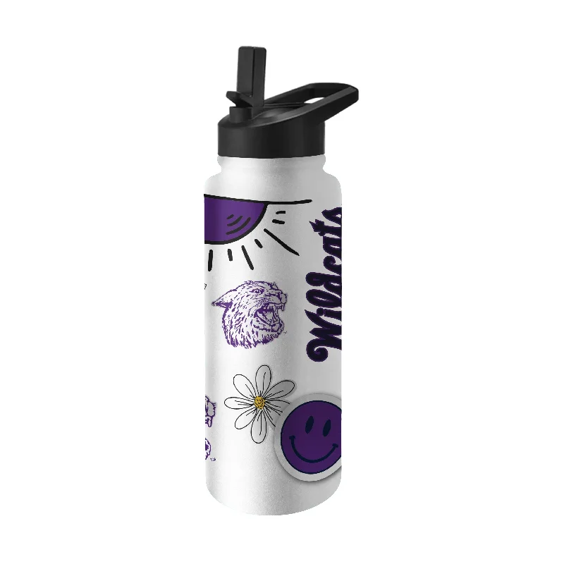 Team Mug For Anniversary Gifts-Kansas State 34oz Native Quencher Bottle