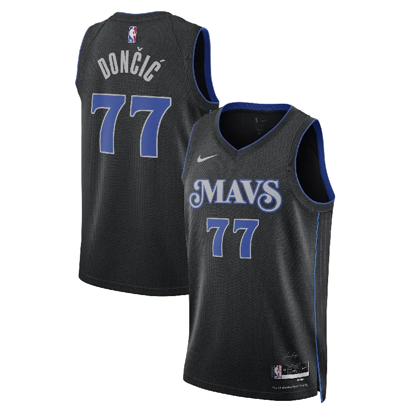 Basketball Jersey For Custom Orders-Luka Doncic Dallas Mavericks Unisex 2023/24 Swingman Basketball Jersey - Black - City Edition