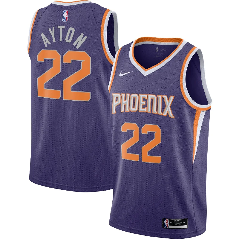 Basketball Jersey For Youth Leagues-Deandre Ayton Phoenix Suns 2020/21 Swingman Player Basketball Jersey - Icon Edition - Purple