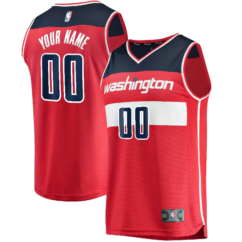 Basketball Jersey For Kids-Washington Wizards Branded Fast Break Custom Basketball Jersey Red - Icon Edition