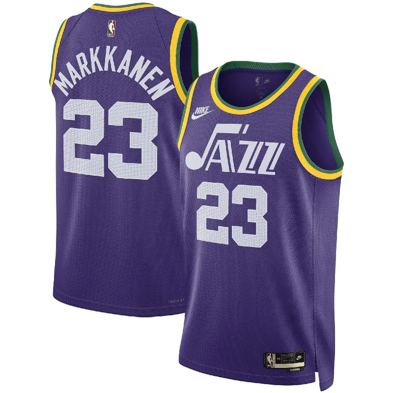 Basketball Jersey For Custom Fan Gear-Lauri Markkanen Utah Jazz Unisex 2023/24 Swingman Basketball Jersey - Classic Edition - Purple