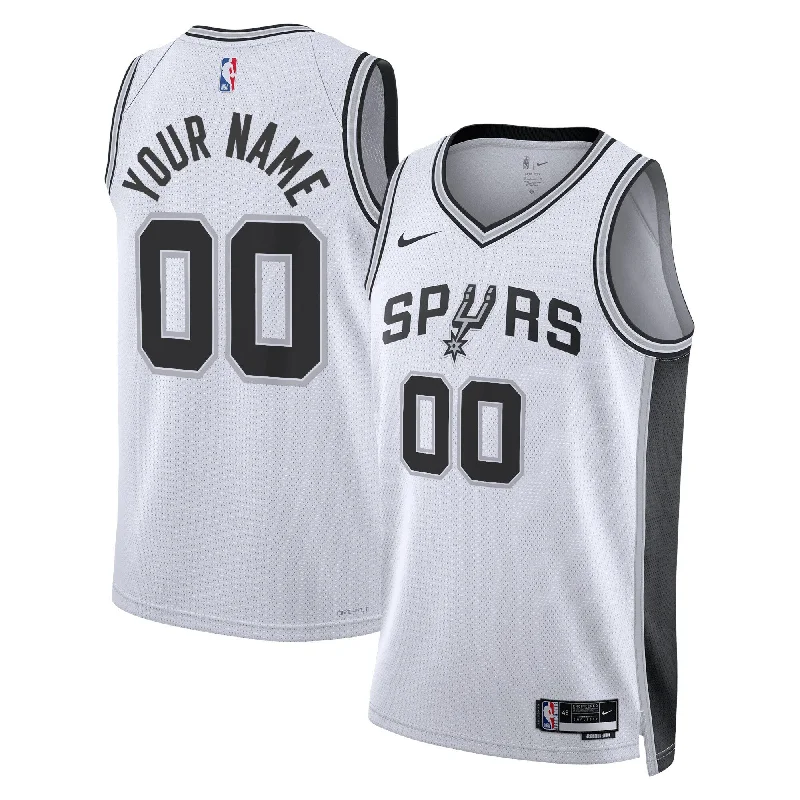 Basketball Jersey For Custom Alumni Gear-San Antonio Spurs Unisex Swingman Custom Basketball Jersey White - Association Edition