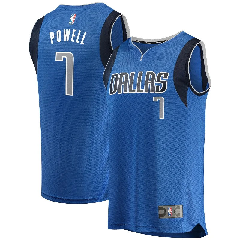 Basketball Jersey For Group Custom Orders-Dwight Powell Dallas Mavericks Branded Fast Break Team Color Player Basketball Jersey Blue - Icon Edition