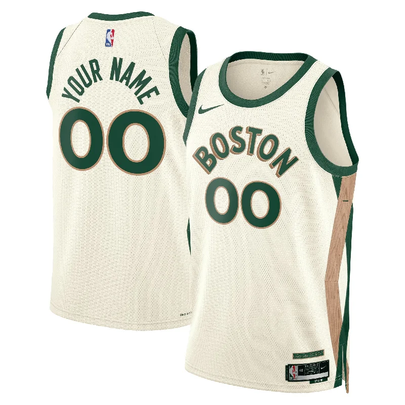 Basketball Jersey For Custom School Spirit Gear-Boston Celtics Unisex 2023/24 Custom Swingman Basketball Jersey - White - City Edition