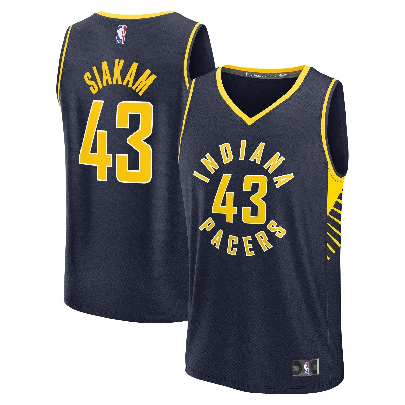 Basketball Jersey For Player Number Customization-Pascal Siakam Indiana Pacers Branded Fast Break Player Basketball Jersey - Icon Edition - Navy