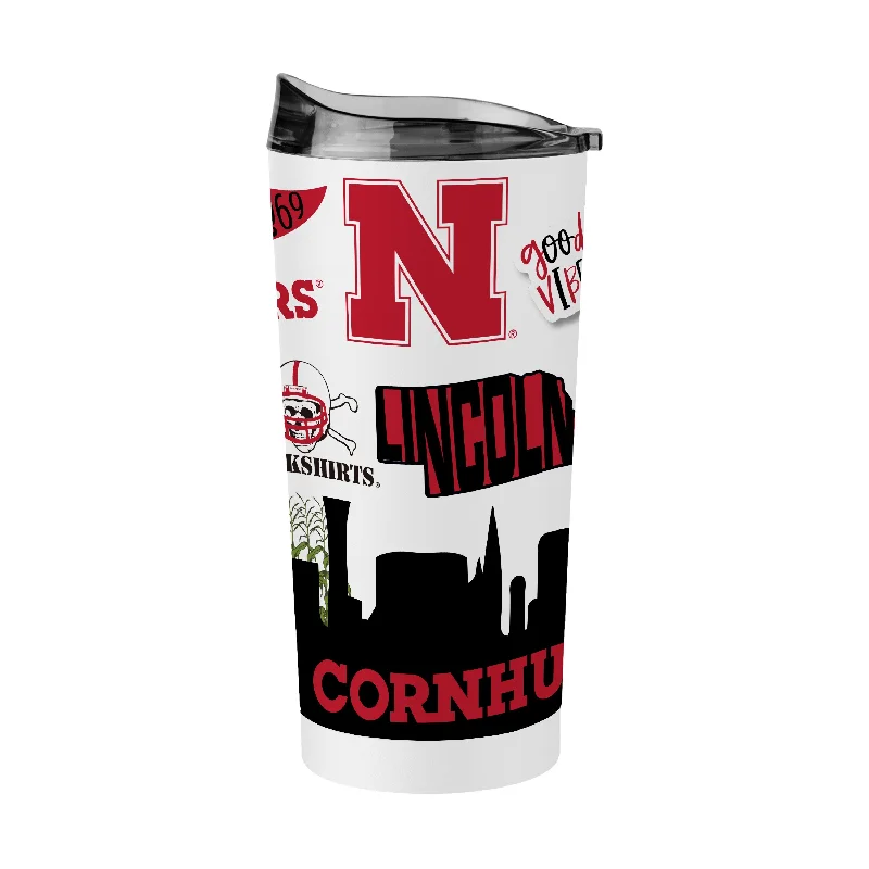 Nebraska 20oz Native Powder Coat Tumbler