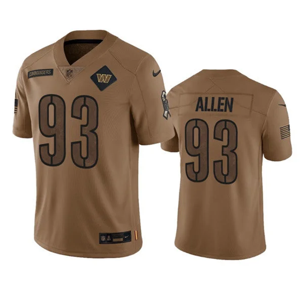 Football Jersey For Personalized Game Day Gear-Men's Washington Commanders #93 Jonathan Allen 2023 Brown Salute To Service Limited Football Stitched Jersey