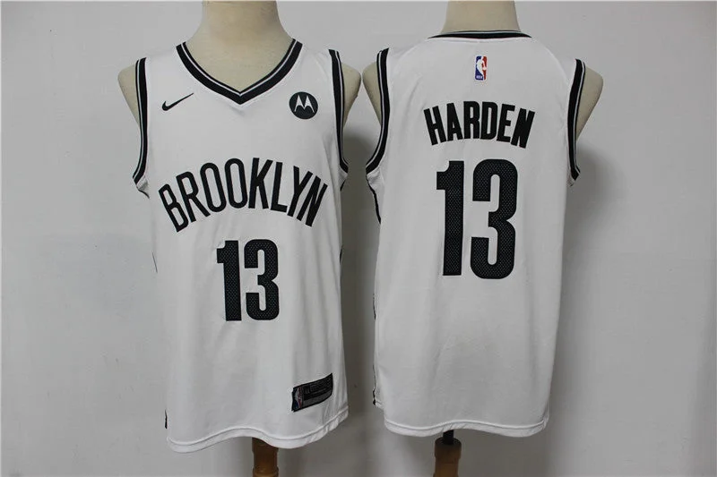 Basketball Jersey For Custom Fan Fundraising-Nets 13 James Harden White 2021 Swingman Basketball Jersey