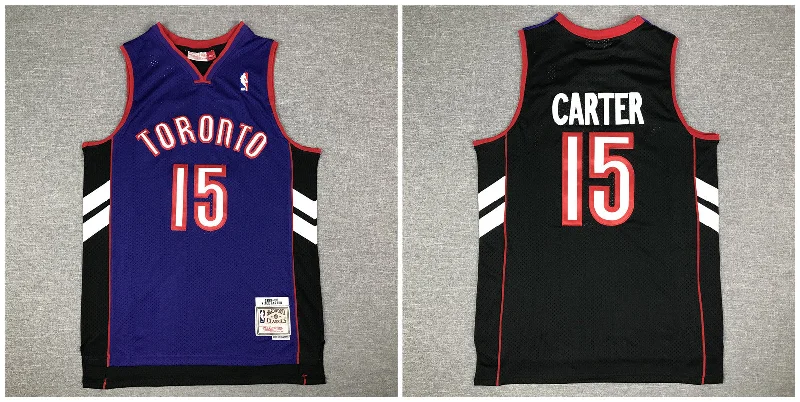 Basketball Jersey For Youth Fan Recognition-Raptors 15 Vince Carter Purple Black 1999-00 Hardwood Classics Basketball Jersey