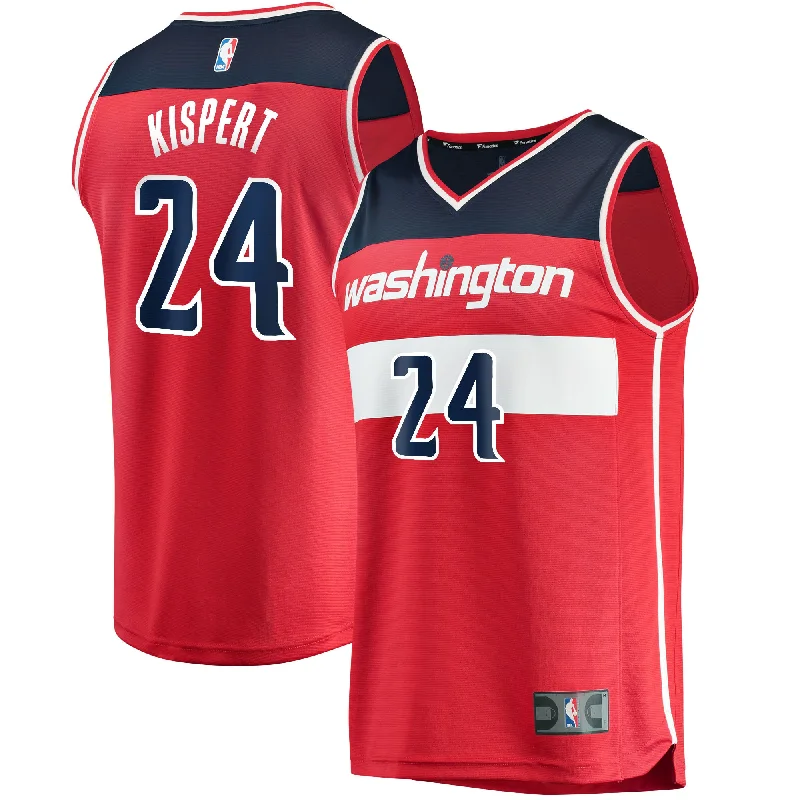 Basketball Jersey For Basketball Team Fan Gear-Corey Kispert Washington Wizards Branded Fast Break Basketball Jersey - Icon Edition - Red