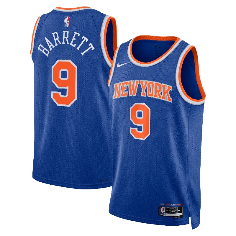 Basketball Jersey For Custom Event Apparel-Rj  New York Knicks Unisex Swingman Basketball Jersey - Icon Edition - Blue