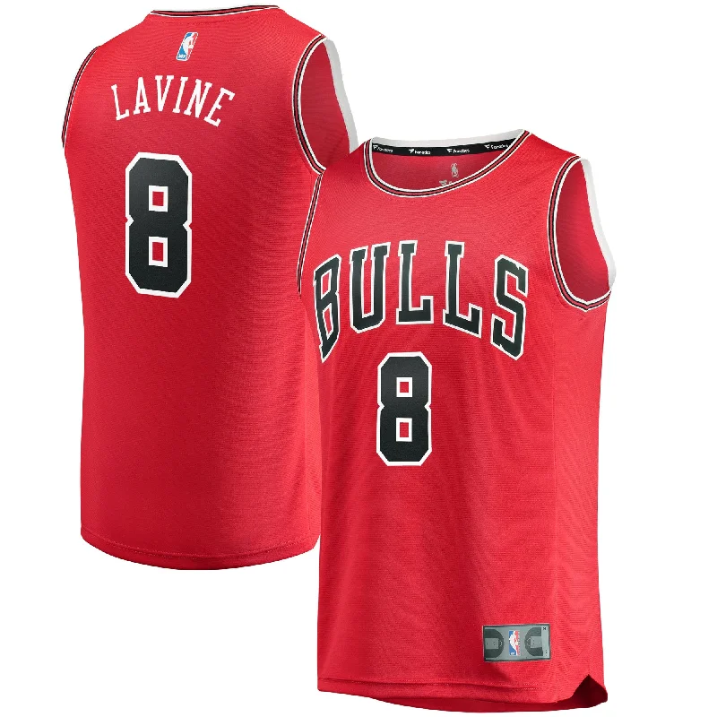 Basketball Jersey For Youth Fan Recognition-Zach Lavine Chicago Bulls Branded Fast Break Basketball Jersey Red - Icon Edition