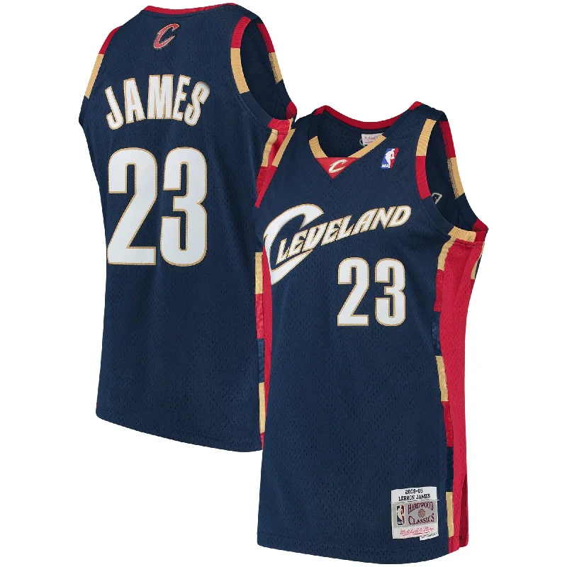 Basketball Jersey For Group Sports Fan Orders-Lebron James Cleveland Cavaliers Hardwood Classics Swingman Basketball Jersey - Navy