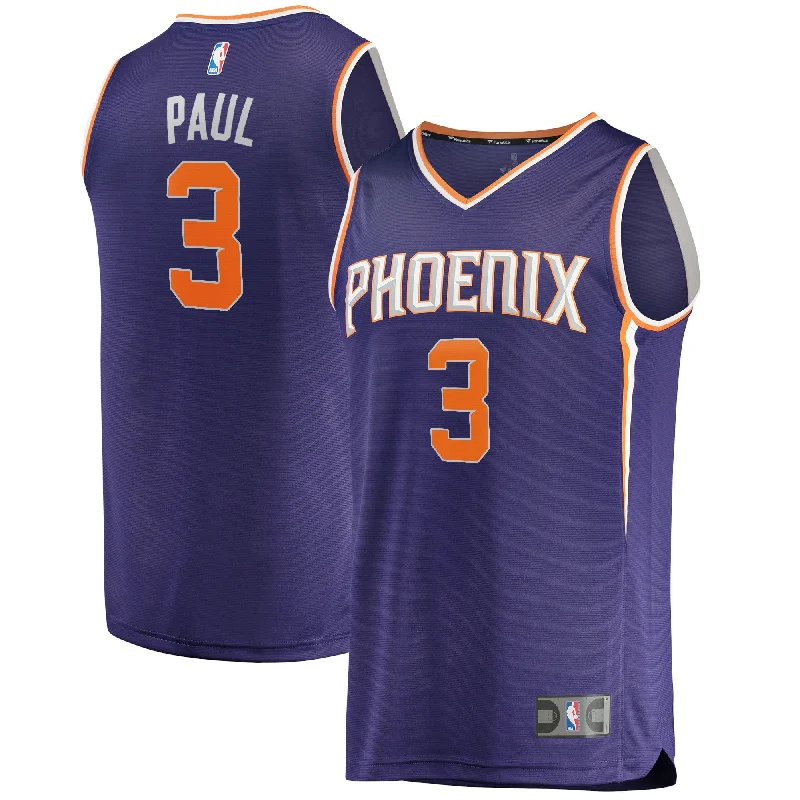 Basketball Jersey For Professional Game Merchandise-Chris Paul Phoenix Suns Branded Fast Break Player Basketball Jersey - Icon Edition - Purple