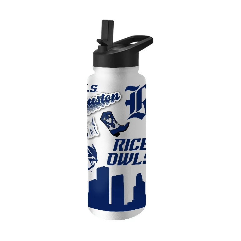 Team Mug For Game Day Merchandise-Rice 34oz Native Quencher Bottle