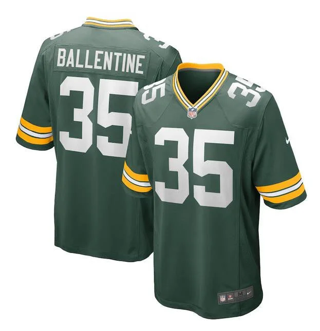 Football Jersey With Custom Patch Designs-Men's Green Bay Packers #35 Corey Ballentine Green Football Stitched Game Jersey