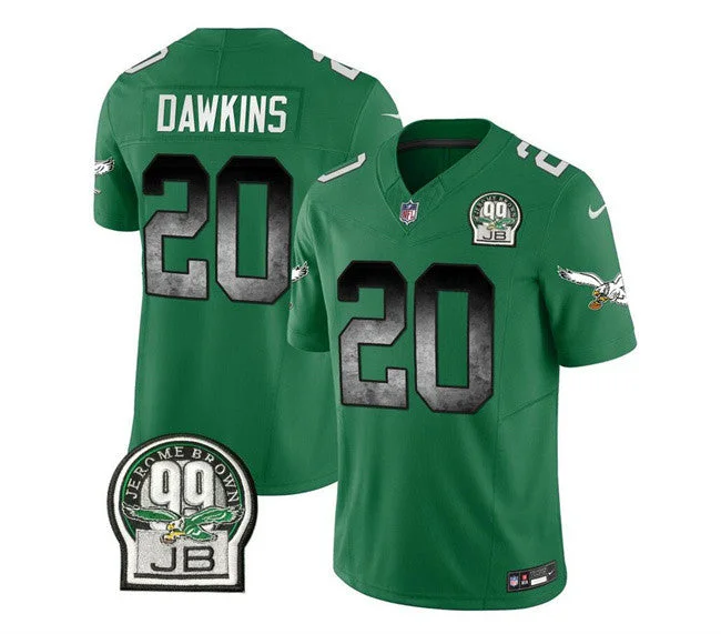 Football Jersey For Special Event Merchandise-Men's Philadelphia Eagles #20 Brian Dawkins Green 2023 F.U.S.E. Throwback Vapor Untouchable Limited Football Stitched Jersey