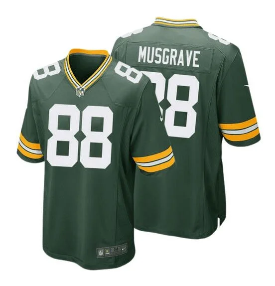 Football Jersey For Event And Tournament Gear-Men's Green Bay Packers #88 Luke Musgrave Green Football Stitched Game Jersey