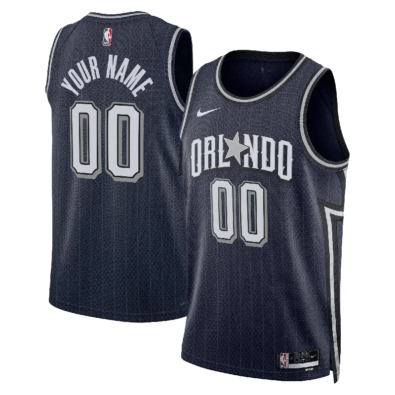 Basketball Jersey For Promotional Sales-Orlando Magic Unisex 2023/24 Custom Swingman Basketball Jersey - Navy - City Edition