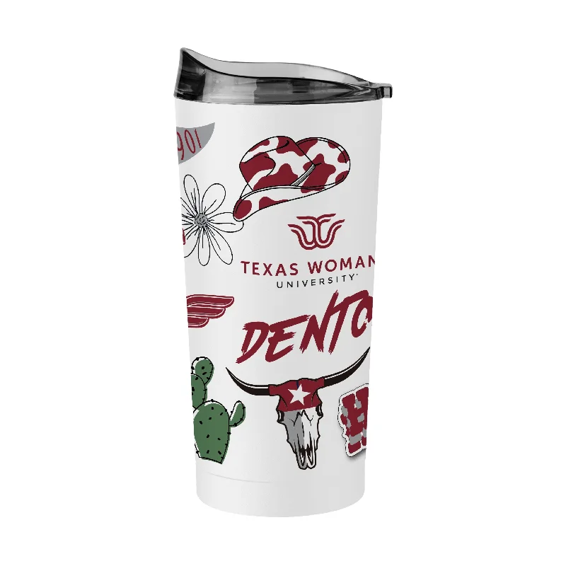 Team Mug For Official Fan Gear-Texas Women's Univeristy 20oz Native Powder Coat Tumbler