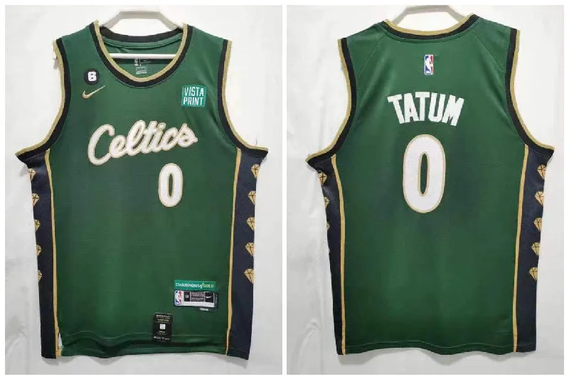 Basketball Jersey For College Fans-Celtics 0 Jayson Tatum Green 2022-23 City Edition Swingman Basketball Jersey