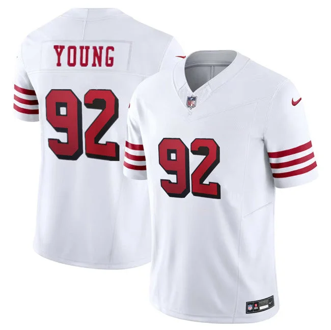 Football Jersey For Custom Player Gear-Men's San Francisco 49ers #92 Chase Young New White 2023 F.U.S.E. Football Stitched Jersey