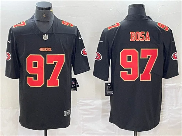 Football Jersey For Custom Team Orders-Men's San Francisco 49ers #97 Nick Bosa Black Vapor Untouchable Limited Football Stitched Jersey