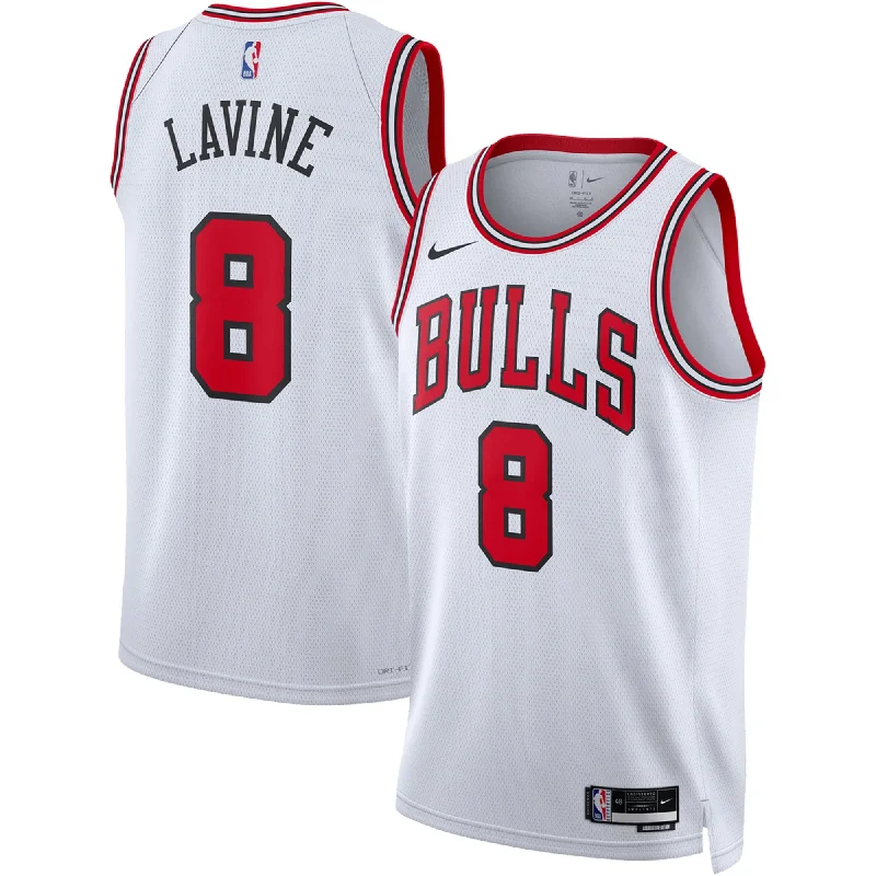 Basketball Jersey With Custom Logo-Zach Lavine Chicago Bulls Unisex Swingman Basketball Jersey - Association Edition - White