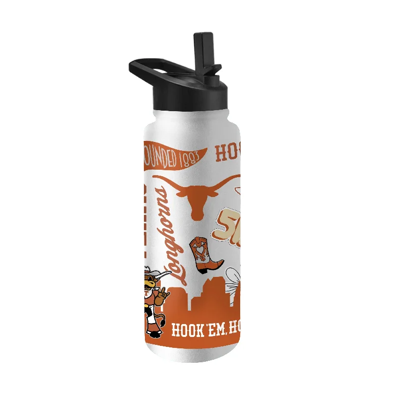 Team Mug For Personalized Fan Gear-Texas 34oz Native Quencher Bottle