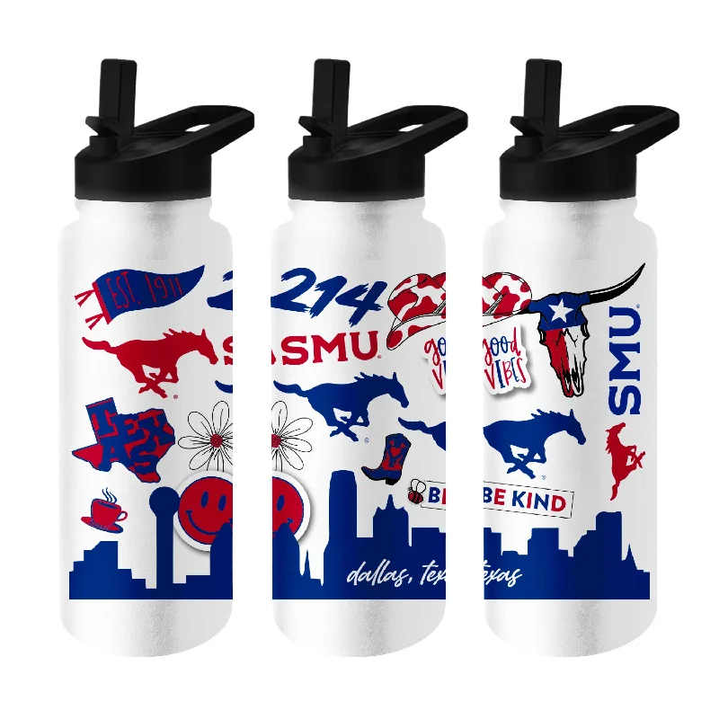 Team Mug For Group And Fan Customization-Southern Methodist 34oz Native Quencher Bottle