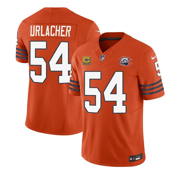 Football Jersey For Softball And Baseball Teams-Men's Chicago Bears #54 Brian Urlacher Orange 2023 F.U.S.E. With 4-star C PatchThrowback Limited Football Stitched Game Jersey