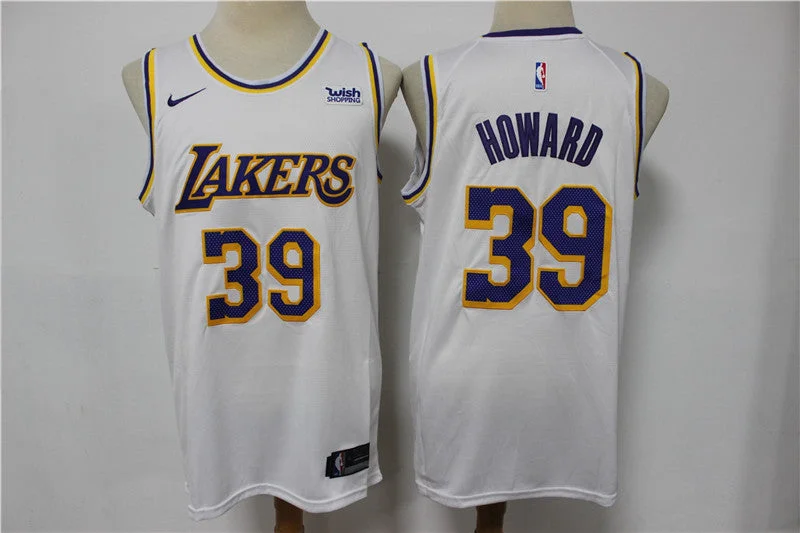 Basketball Jersey For Custom Merchandise Orders-Lakers 39 Dwight Howard White Swingman Basketball Jersey