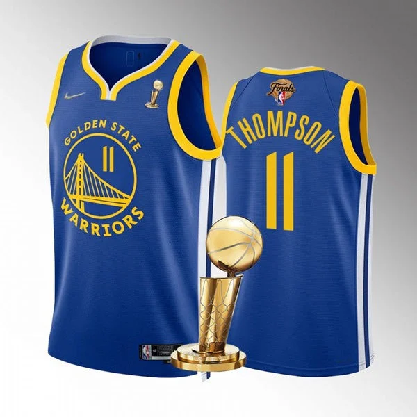 Basketball Jersey For Softball Teams-Warriors 11 Klay Thompson Royal 2022 Finals Champions Swingman Basketball Jersey