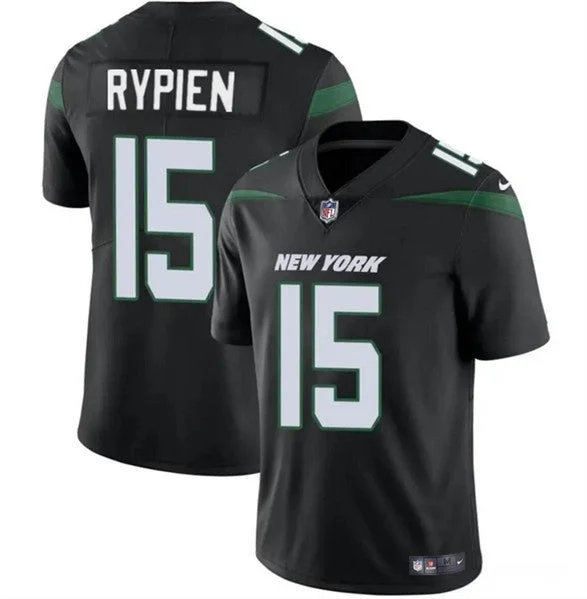 Football Jersey For Football Game Day-Men's New York Jets #15 Brett Rypien Black Vapor Untouchable Limited Football Stitched Jersey