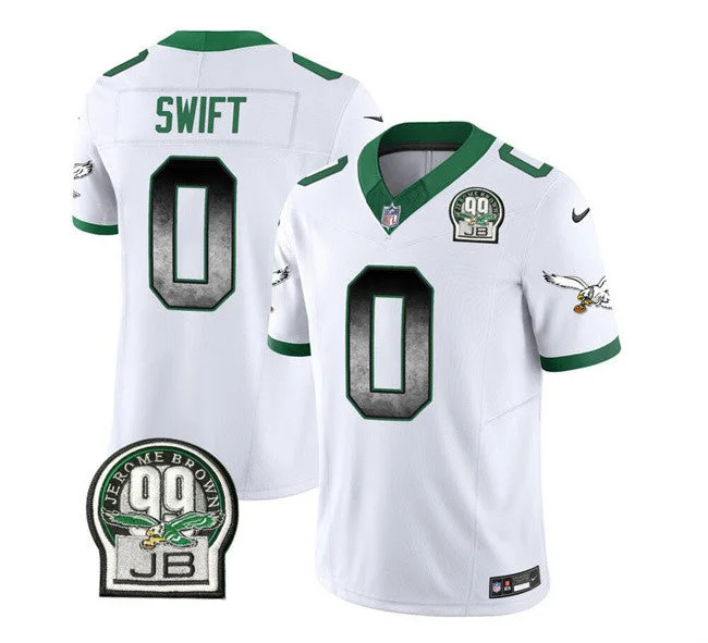 Football Jersey For Event Customization-Men's Philadelphia Eagles #0 D'Andre Swift White 2023 F.U.S.E. Throwback Vapor Untouchable Limited Football Stitched Jersey