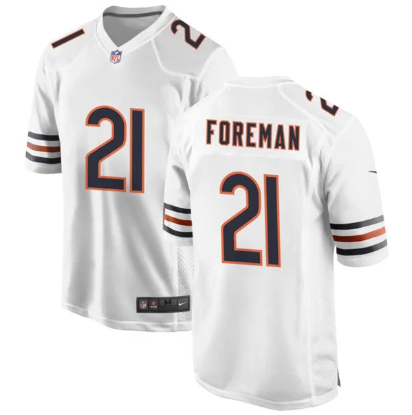 Football Jersey For Exclusive Fan Custom Orders-Men's Chicago Bears #21 D'Onta Foreman White Football Stitched Game Jersey