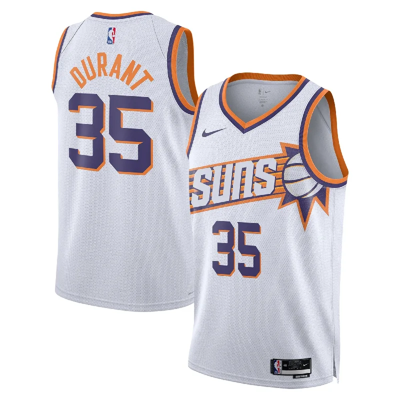 Basketball Jersey For Softball Teams-Kevin Durant Phoenix Suns Unisex Swingman Basketball Jersey - Association Edition - White