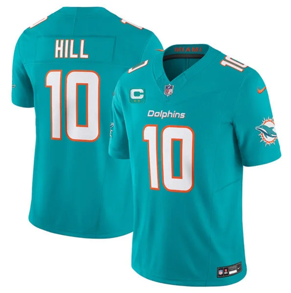 Football Jersey For College Event Customization-Men's Miami Dolphins #10 Tyreek Hill Aqua 2023 F.U.S.E With 2-Star C Patch Vapor Limited Football Stitched Jersey