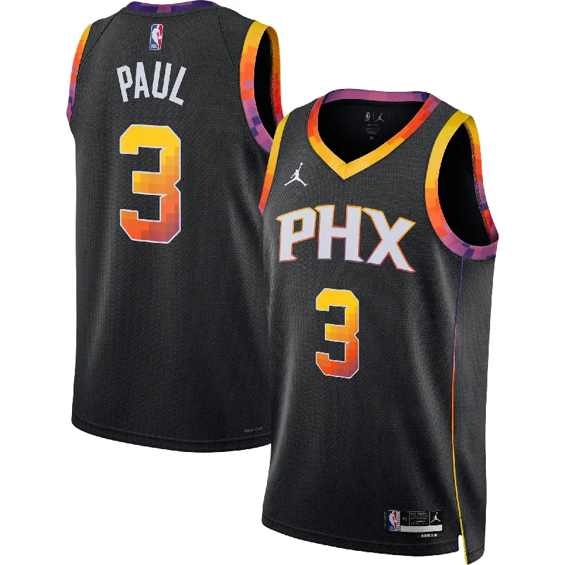 Basketball Jersey For Fan Apparel-Chris Paul Phoenix Suns Jordan Brand Unisex Swingman Basketball Jersey - Statement Edition - Black