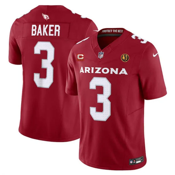 Football Jersey For Professional Fan Customization-Men's Arizona Cardinals #3 Budda Baker Red 2023 F.U.S.E. With 4-Star C Patch And John Madden Patch Vapor Limited Football Stitched Jersey