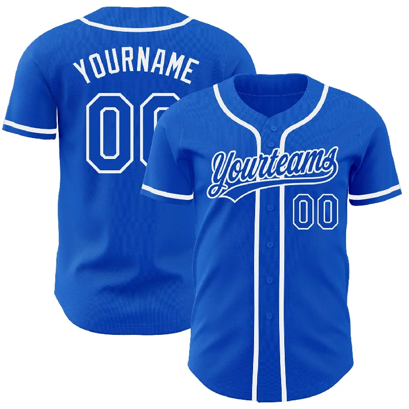 Baseball Jersey For Fans-Custom Thunder Blue White Authentic Baseball Jersey