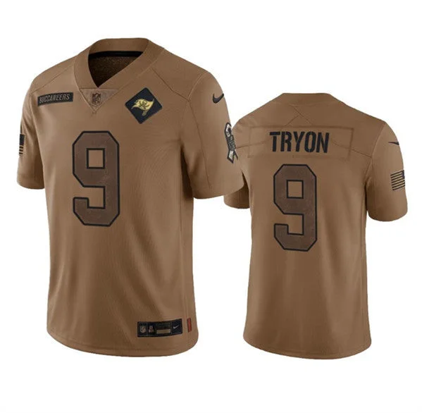 Football Jersey For Professional Merchandise Customization-Men's Tampa Bay Buccaneers #9 Joe Tryon 2023 Brown Salute To Service Limited Football Stitched Jersey