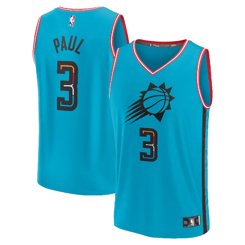 Basketball Jersey For Official League Merchandise-Chris Paul Phoenix Suns Branded Fastbreak Basketball Jersey - City Edition - Teal