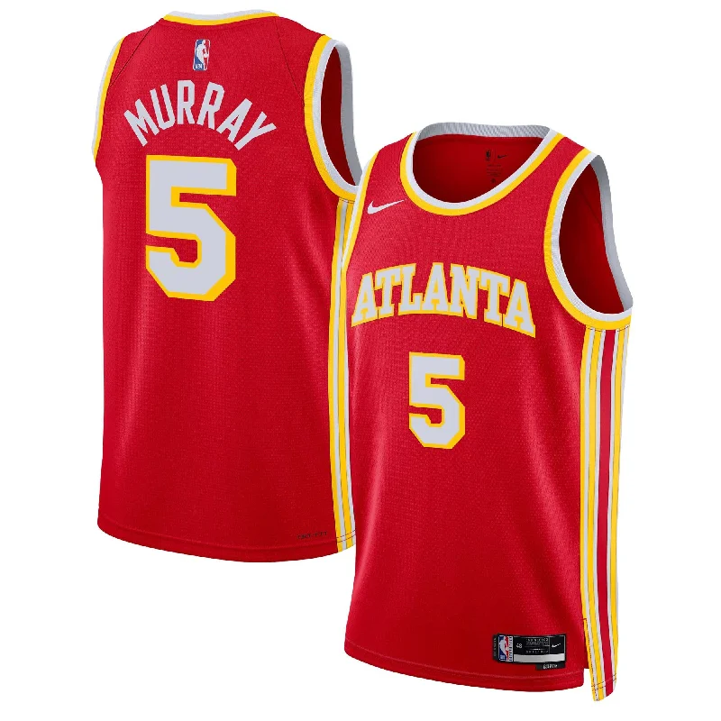 Basketball Jersey With Player Names-Dejounte Murray Atlanta Hawks Unisex Swingman Basketball Jersey - Icon Edition - Red