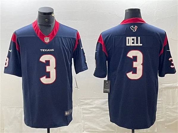 Football Jersey For Promotional Team Sales-Men's Houston Texans #3 Tank Dell Navy Vapor Untouchable Football Stitched Jersey