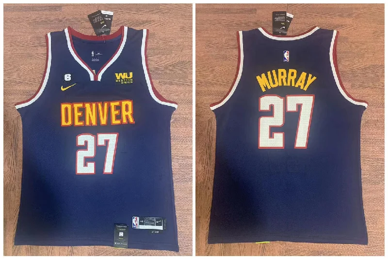 Basketball Jersey For Exclusive Fan Apparel-Nuggets 27 Jamal Murray Navy City Edition Swingman Basketball Jersey