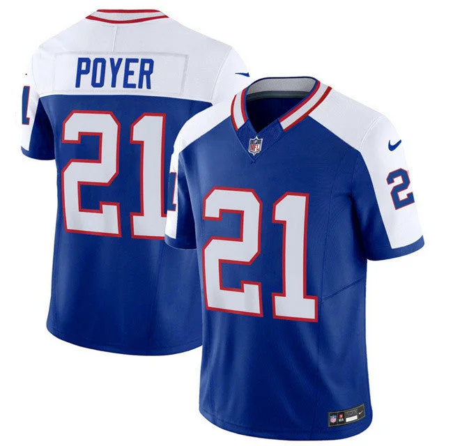 Football Jersey For Exclusive Custom Fan Gear-Men's Buffalo Bills #21 Jordan Poyer Blue/White 2023 F.U.S.E. Throwback Vapor Untouchable Limited Football Stitched Jersey