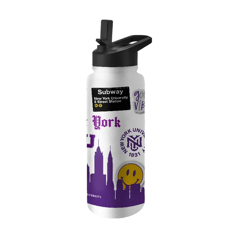 Team Mug With Team Logo-NYU 34oz Native Quencher Bottle