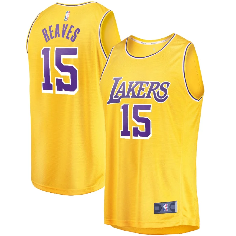 Basketball Jersey For Custom Tournament Fan Gear-Austin Reaves Los Angeles Lakers Branded Fast Break Player Basketball Jersey - Icon Edition - Gold